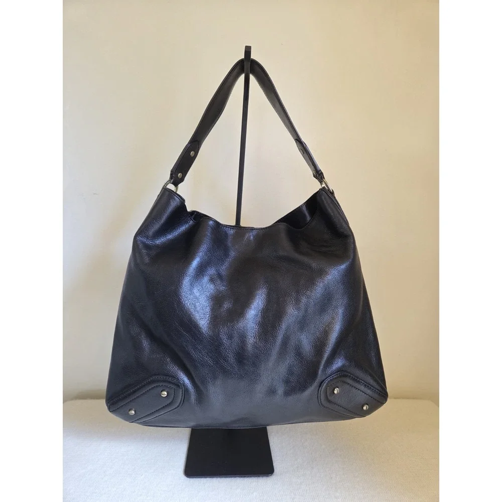 Cole Haan Hobo Vintage Village Soft II Pebble Leather Bag Black / Gold‎ Hardware